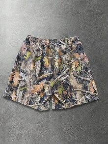 ROMWE MEN Street Life Quần short nam dáng rộng in họa tiết rằn ri cành cây. - Nhiều màu - Xem 5