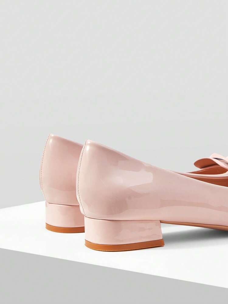 MINIMALIST SOLID COLOR SQUARE TOE FLAT WOMEN OFFICE SHOES, FOR VALENTINE'S DAY SPRING SHOES SPRING BREAK EASTER