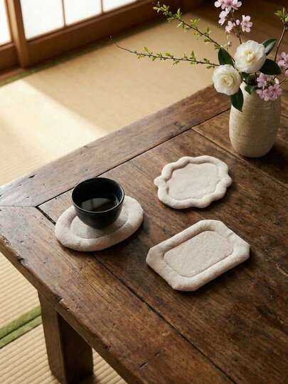 Cirelle 1 bộ 4 kiểu đế lót ly, dùng cho tiệc tùng, lễ hội, trang trí bàn tiệc, chống bám bẩn, cách nhiệt, lót bàn, thích hợp sử dụng trong nhà bếp và gia đình.