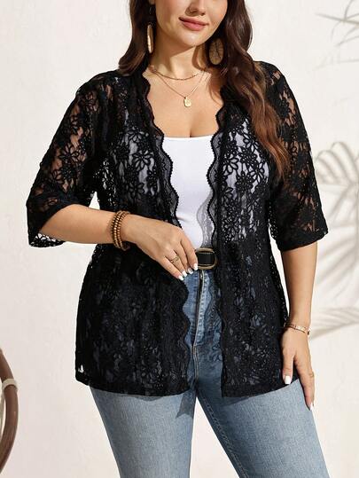 Comfylo Áo khoác lưới xuyên thấu đính đá lấp lánh cỡ lớn dành cho nữ, thích hợp cho Lễ Tạ ơn, Giáng sinh, Giao thừa, đi chơi, công sở, dự tiệc, phong cách công sở thường ngày, phong cách quý tộc, Lễ Tình nhân, tình yêu/người yêu mùa Thu/Đông.