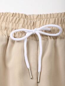 Manfinity Swimmode Conjunto de camisa y pantalones cortos con estampado de velero para hombre - Caqui - Ver 7
