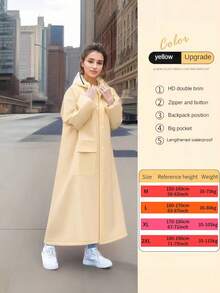 SHEIN 时尚多功能雨衣 长款全身防雨雨衣 女士加厚雨衣 防水防风雨披 多功能雨衣 户外活动雨衣 雨衣 骑行旅行登山雨衣 白色雨衣 粉色雨衣 紫色雨具 女士户外服装、办公室、家居、旅行、背部 - 彩色 - 查看 13