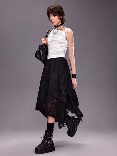 ROMWE 女士纯色褶皱修身休闲日常上衣