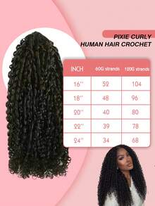 Boho Braids 精灵卷发钩编接发，100%真人发，60克，18英寸，沙龙级丝滑水润卷发，轻盈可重复使用，天然黑色，优质真人发接发，适合女性长期佩戴和造型。 - Natural Black - 查看 12