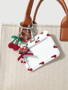 ROMWE Kawaii 1. Ngọt ngào, tinh tế, sáng tạo, đa năng, thời trang, phong cách sinh viên cao cấp, dây đeo màu đỏ, nơ, hình trái tim rỗng bằng nhựa, hoa tulip, đính hạt thủ công, pha lê giả, đá rhinestone, quả anh đào tươi sáng, họa tiết quả anh đào, nắp trượt acrylic trắng, bìa thẻ ngang, thẻ sinh viên, bìa thẻ ID, bìa thẻ ngôi sao, bìa thẻ công việc, thẻ du lịch, móc khóa tự làm, mặt dây chuyền túi xách, thích hợp cho nhân viên văn phòng, sinh viên, các cặp đôi dự tiệc, chị em gái, bạn gái, các cô gái và phụ nữ, sử dụng hàng ngày, quà tặng ngày lễ. - Màu đỏ - 151 - Xem 4