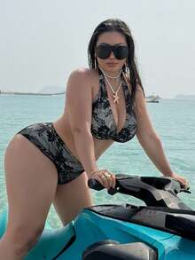 Swim SXY Bộ đồ bơi hai mảnh ren gợi cảm mới năm 2026, đồ bơi đi biển cho nữ. - màu đen - Xem 3