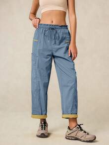 OutZeal Quần thể thao nữ, thích hợp cho cắm trại, leo núi, du lịch, chống thấm nước, nhẹ, phối màu năng động. - Màu xanh lam - Xem 11