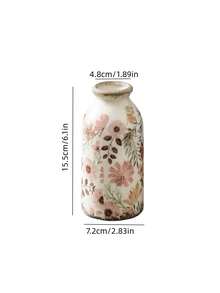 Cirelle Antique Style Crackle Glaze Ceramic Vase Farmhouse Decor Fluted Body Cream White Finish Dried Flower Arrangement Table Centerpiece Adult Use Home Accent - Multicolor - View 14