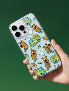SCOOBY-DOO X SHEIN Scoo By-Doo The Mystery Machine Print Transparent Phone Case, Shockproof Protective Cover Compatible With IPhone 16 Pro Max - Multicolor - View 2