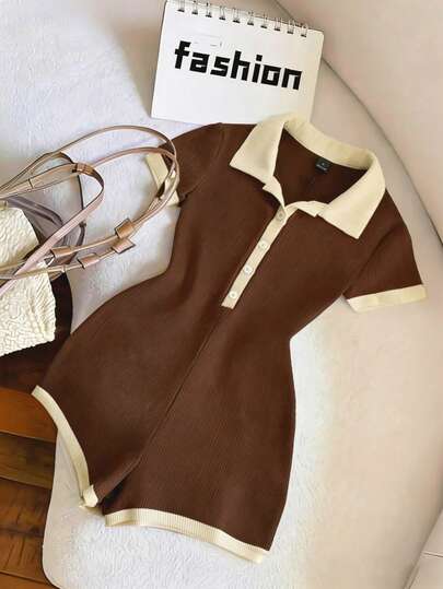 Franclia Women's Casual Colorblock Romper