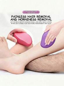 1 buah Alat Penghilang Bulu Kristal untuk Semua Musim untuk Pria dan Wanita, Penghilang Bulu Tanpa Rasa Sakit, Epilator Lembut Portabel, Pengelupasan Lembut, Alat Penghilang Bulu Ajaib, Dapat Digunakan Kembali, Cocok untuk Kaki, Lengan, Punggung, dan Tubuh - Biru - View 7