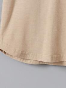 SHEIN 3/5/10 pièces Ensemble de t-shirts col rond colorés pour filles, extensible et doux à séchage rapide, combinaison de couleurs à la mode, confortable, casual, pour le port quotidien, printemps été - Multicolore - Voir 6