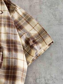 AXEPEAK Men's Plaid Short Sleeve Single-Breasted Casual Shirt - Multicolor - View 4