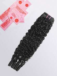 16A Mechones de cabello humano rizado de lujo birmano, 100% cabello humano virgen sin procesar, mechones de cabello ondulado con rizo en espiral, doble trama, color natural, brillo, larga duración, calidad diaria y de salón, suave y sedoso, extensiones de cabello premium invisibles - Natural Black - Ver 2