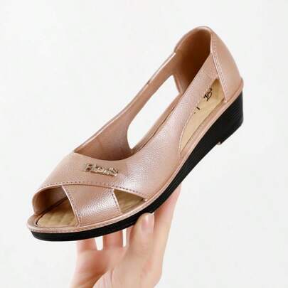 Sandalias De Cuña Con Plataforma Para Mujer