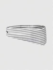 ROMWE Anime Sac banane à boutons-pression imprimé de rayures grises et blanches style Y2K Spice Girl rétro - Accessoire de mode multifonctionnel, réglable, pratique pour les déplacements, les festivals de musique, les courses, etc. Produit unique, convient pour les tenues de rue. - rayures grises - Voir 7