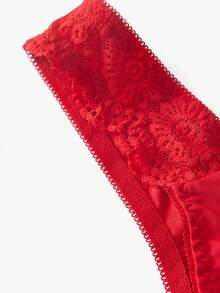 Bisouelle 3pack Sexiga stringtrosor i kontrastspets - Multifärgad - Visa 9