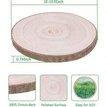 1pc Inch Rustic Wooden Slice, Suitable For Tabletop Decor - Natural Unfinished Paulownia Wood, Perfect For Weddings, Birthdays, DIY Crafts And Home Decor - multicolor - View 10