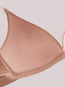 3PCS V-Style Lady's Comfortable Wireless Soft Cup Solid Bra - Multicolor - View 7