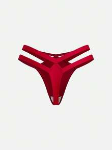 Bella Beso 3pcs/Set Solid Color Hollow Out Detail G-String Underwear - Multicolor - View 8
