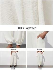 Maija Quần ống loe màu trơn dành cho nữ, thích hợp mặc đi làm hàng ngày. - Màu be - Xem 10