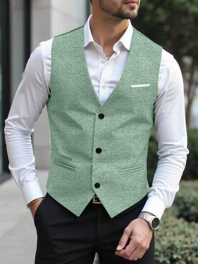 Manfinity Mode سترة رجالية كاجوال/رسمية أحادية الصدر، ملابس رسمية رجالية، سترة رجالية كاجوال، مناسبة للتنقل اليومي وارتداء الصيف والعطلات، أفضل البائعين، مثالية للخروج والارتداء اليومي، مع إغلاق بأزرار، تخلق مظهرًا أنيقًا ومتعدد الاستخدامات. إنها هدية رائعة لصديقك أو زوجك. ملابس رسمية كاجوال سترة بدلة رجالية للارتداء اليومي