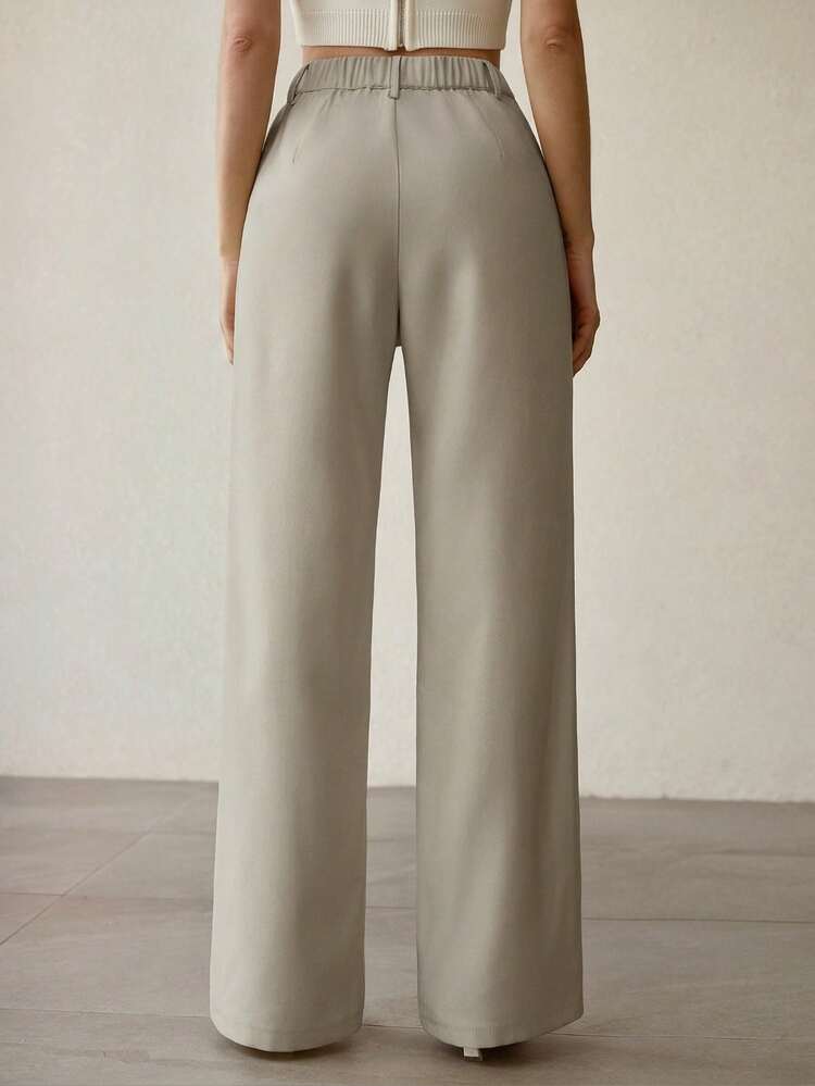 WOMEN'S ELEGANT SEAM FRONT SUIT PANTS