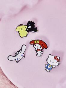 HELLO KITTY AND FRIENDS | SHEIN Bros Paduan Logam Seri Kartun, Lencana Kartun, Model Gabungan IP, Lucu, Cocok untuk Dekorasi Sehari-hari, Hadiah Kecil yang Indah - MultiWarna - View 1