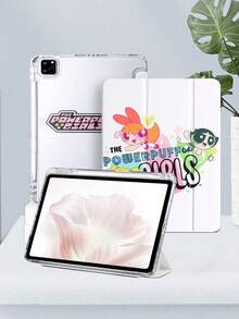 THE POWERPUFF GIRLS X SHEIN 这款透明亚克力三折双面印刷“飞翔的三个女孩”字母图案彩绘保护套，兼容 iPad Mini 6/ Mini 7/Air/Air 2/9.7/10.5/10.2/Air 4/Air 5/10.9/Pro 11/10/2024 Air 11 (M2)/Pro 11 (M4) 2024/Air 11 英寸 (M3) 2025/ (A16) 11 英寸第十一代 2025 款。高透明度保护套，产品不含触控笔。部分型号的保护套框架内设有触控笔插槽。 - 彩色 - 查看 5