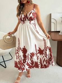 Ceyna 大码女装新款时尚优雅红白碎花深V领收腰A字长款连衣裙吊带连衣裙女式连衣裙长款连衣裙Zanzea女式连衣裙碎花连衣裙女式夏季连衣裙女式吊带连衣裙女式度假连衣裙红白碎花连衣裙女式假日连衣裙度假套装女式连衣裙露背连衣裙女式吊带连衣裙女式夏季套装女式连衣裙女式吊带连衣裙沙滩装女式套装女式休闲连衣裙女式夏季女式夏季套装 - 紅白色 - 查看 3