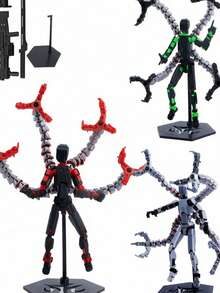 MINKOJA MINKOJA Un juguete de Doctor Octopus de marioneta impresa en 3D, fácil de llevar, juguete suave, juguete para niños, juguete antiestrés, un gran regalo para fiestas, cumpleaños, Navidad y días festivos. - Multicolor - Ver 6