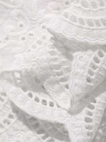 FRIFUL Women's Contrast Lace Bow Decor Casual Camisole - White - View 6