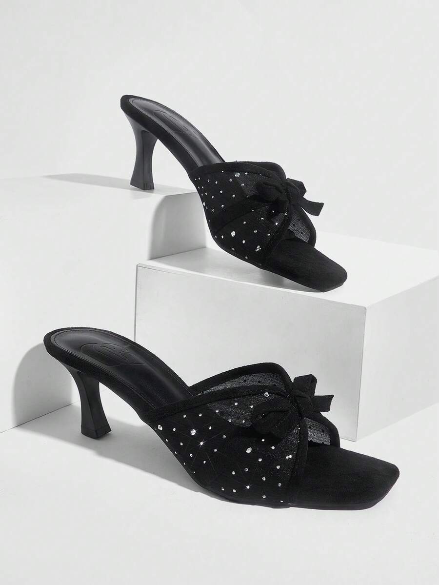 CUCCOO SZL Quyến rũ, thanh lịch, đơn giản và phóng khoáng, thời trang và đa năng, sandal cao gót nữ công sở thoải mái. - màu đen - Xem 1