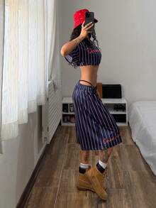 StreetHx Women's Fashionable Striped Casual 2 Pieces Set - Multicolor - View 4