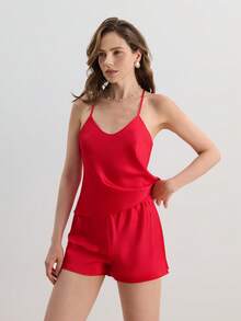 Hourtrue Bộ đồ ngủ/Pjama - Đỏ - Xem 1