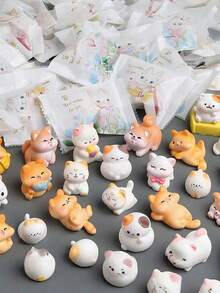 MINKOJA Mini Cute Meowing Cat Blind Blind Bag Cartoon Miniature Animal Desktop Healing Figurine Model High-End Birthday Gift New Cat Blind Box Multicolor Random Designs Creative Craft Kit For Adults Party Favors Collection Decoration Surprise Unboxing Art Project Stress Relief Fun Activity - Multicolor - View 9