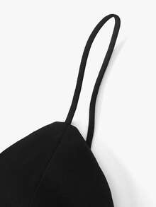 2 Packs Satin Triangle Bra Set Lingerie - Black and White - View 9