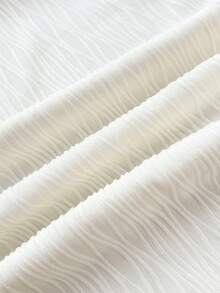 SHEIN 少女春夏褶皱纹理连衣裙，适合女孩/度假/假日/复古/沙滩/海边/ - 杏色 - 查看 5