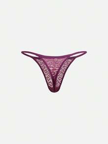 5 pièces Culottes g-string sexy à taille basse, sans couture pour femmes. Lingerie en dentelle léopard, sous-vêtements respirants de sport - Multicolore - Voir 9