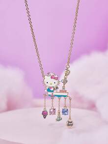 HELLO KITTY AND FRIENDS | SHEIN 1件新款创意个性化卡通猫吊坠单项链，IP拼接设计，轻奢小众，简约大方，适合各种派对、音乐会和节日，精致礼品 - 彩色 - 查看 1