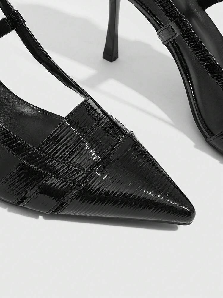 CUCCOO SZL Women's Pointed Toe Buckle Design Fashionable High Heels, Versatile For Daily Wear
