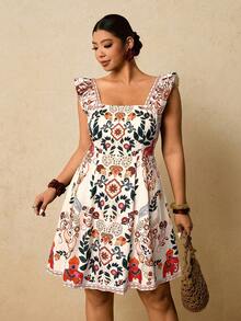 Travachic Plus Size Women's Backless Sexy Red Dress, Summer - Apricot - View 6