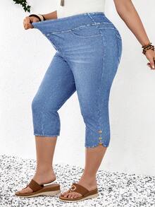 EMERY ROSE Mature Denim Quần jean denim dài đến mắt cá chân 7/8, kiểu dáng thường ngày, đa năng, phù hợp cho nữ, dành cho các dịp đặc biệt. - Rửa nhẹ - Xem 8