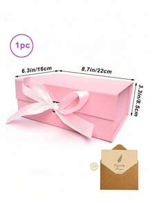 可折叠加厚硬纸板礼品盒，适用于礼物包装，长方形盒盖，带丝带封口，可用作伴郎求婚盒、婚礼、圣诞节、万圣节、生日礼物包装、学习用品、返校用品等。 - 彩色 - 查看 14