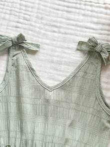 Vintaside Kids 女童无袖优雅简约时尚连衣裙，适合春夏家庭聚会、生日派对、郊游和度假穿着。 - 綠色 - 查看 8