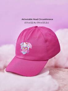 HELLO KITTY AND FRIENDS | SHEIN 这款女士棒球帽前后均印有卡通人物和字母图案，是男女必备的时尚单品。送给家人和朋友也是不错的选择，适合户外运动装饰，四季皆宜，防风保暖。 - 玫粉色 - 查看 6