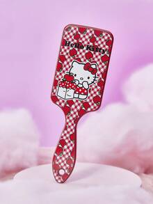 HELLO KITTY AND FRIENDS | SHEIN 2026新款萌萌女孩可爱印花按摩气垫梳1把，适合女性卡通人物萌萌KT猫咪图案顺滑秀发气囊梳，手持式中号干湿两用梳发工具，美发沙龙美容工具，送给孩子、朋友和家人的完美礼物 - 紅色 - 查看 1