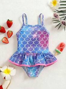 LMoss Kids Bộ áo liền quần dệt kim họa tiết nhiều màu sắc dễ thương cho bé gái, thích hợp mặc mùa hè. - Nhiều màu - Xem 1