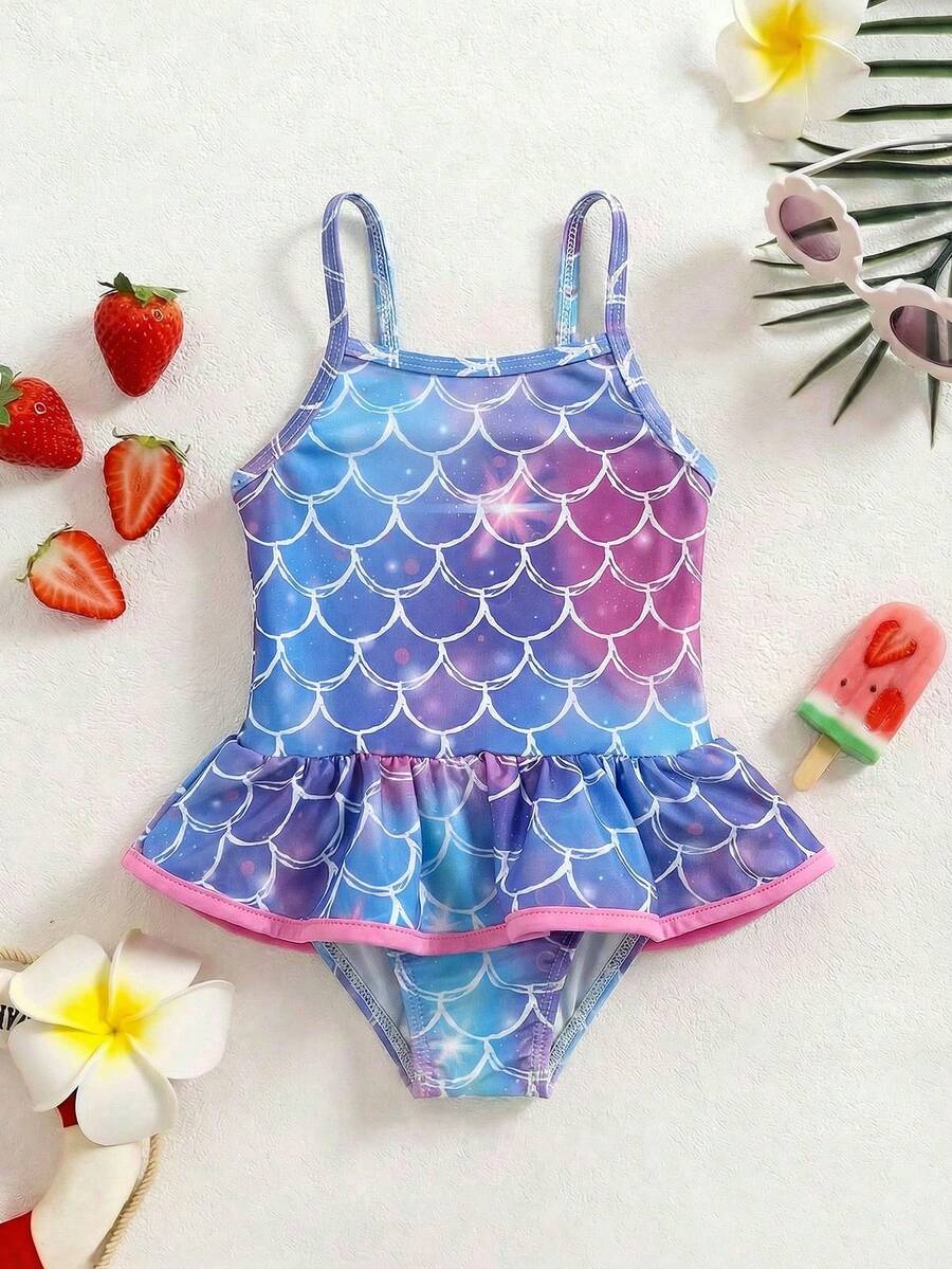 LMoss Kids Bộ áo liền quần dệt kim họa tiết nhiều màu sắc dễ thương cho bé gái, thích hợp mặc mùa hè. - Nhiều màu - Xem 1