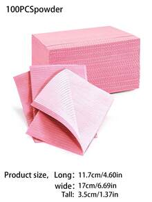 Tấm lót bàn làm móng dùng một lần, có sẵn các gói 200 miếng, 100 miếng, 50 miếng. Những tấm lót móng ba lớp có thể gấp gọn này có khả năng chống thấm nước và phù hợp cho các phòng khám nha khoa, studio xăm hình và dùng làm tạp dề chống thấm nước trong phòng khám nha khoa. - màu đen - Xem 5